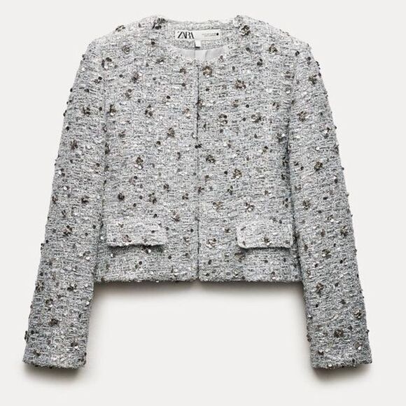 ZARA SEQUIN JACKET ZW COLLECTION - Picture 2 of 11